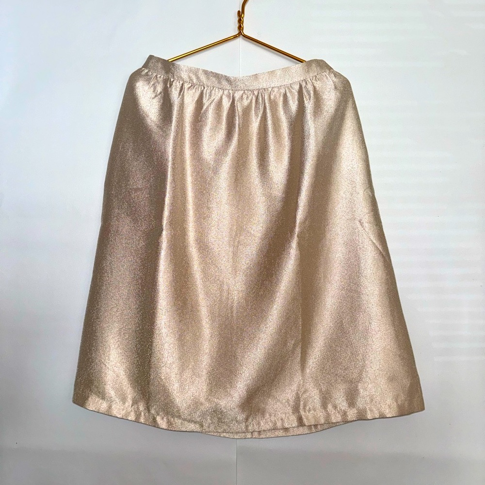 Iridescent champagne A-line skirt